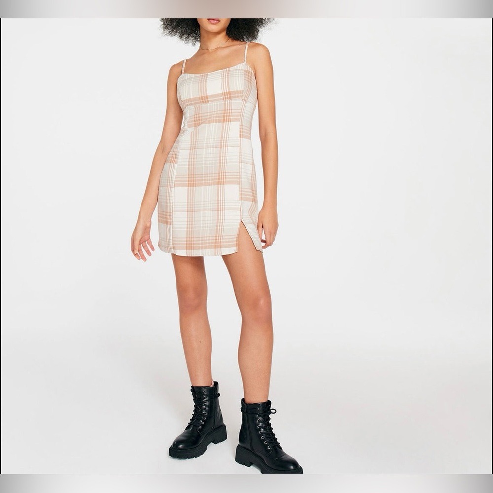Aéropostale Plaid Scoop-Neck Slim Dress